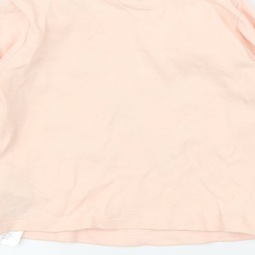 Primark Girls Pink Floral  Basic T-Shirt Size 12 Months