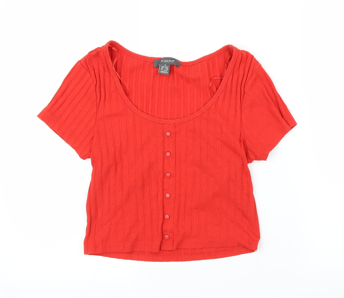 Primark Womens Red   Cropped T-Shirt Size S