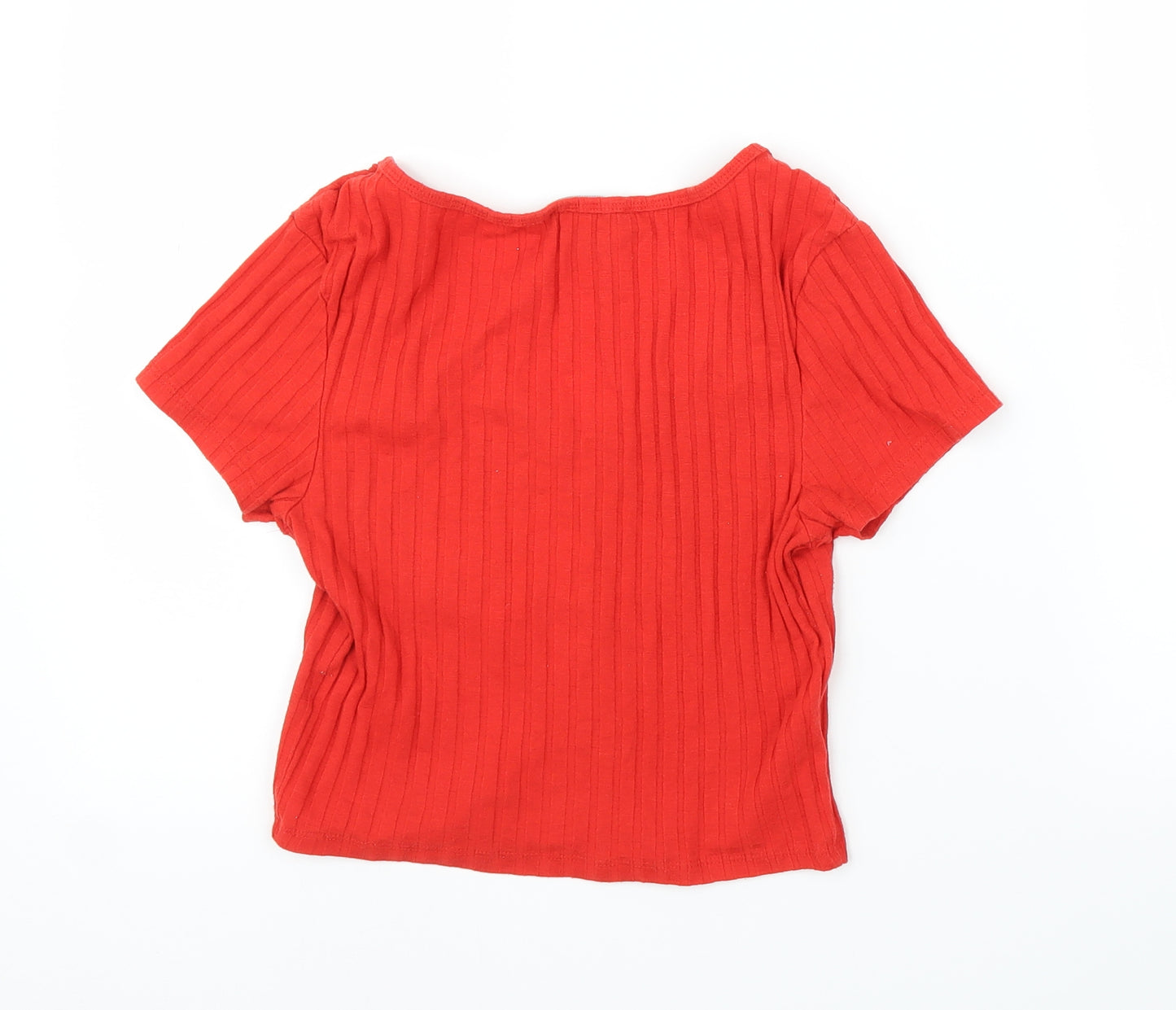 Primark Womens Red   Cropped T-Shirt Size S