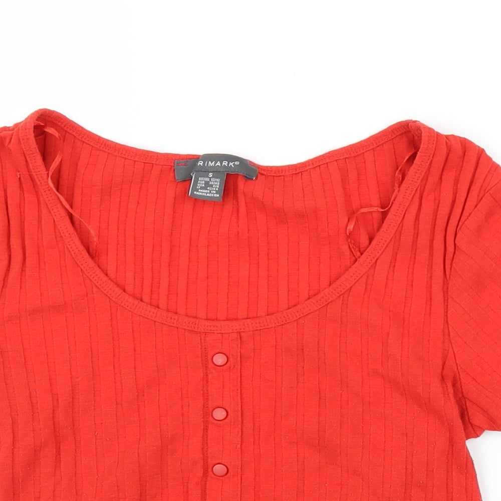 Primark Womens Red   Cropped T-Shirt Size S