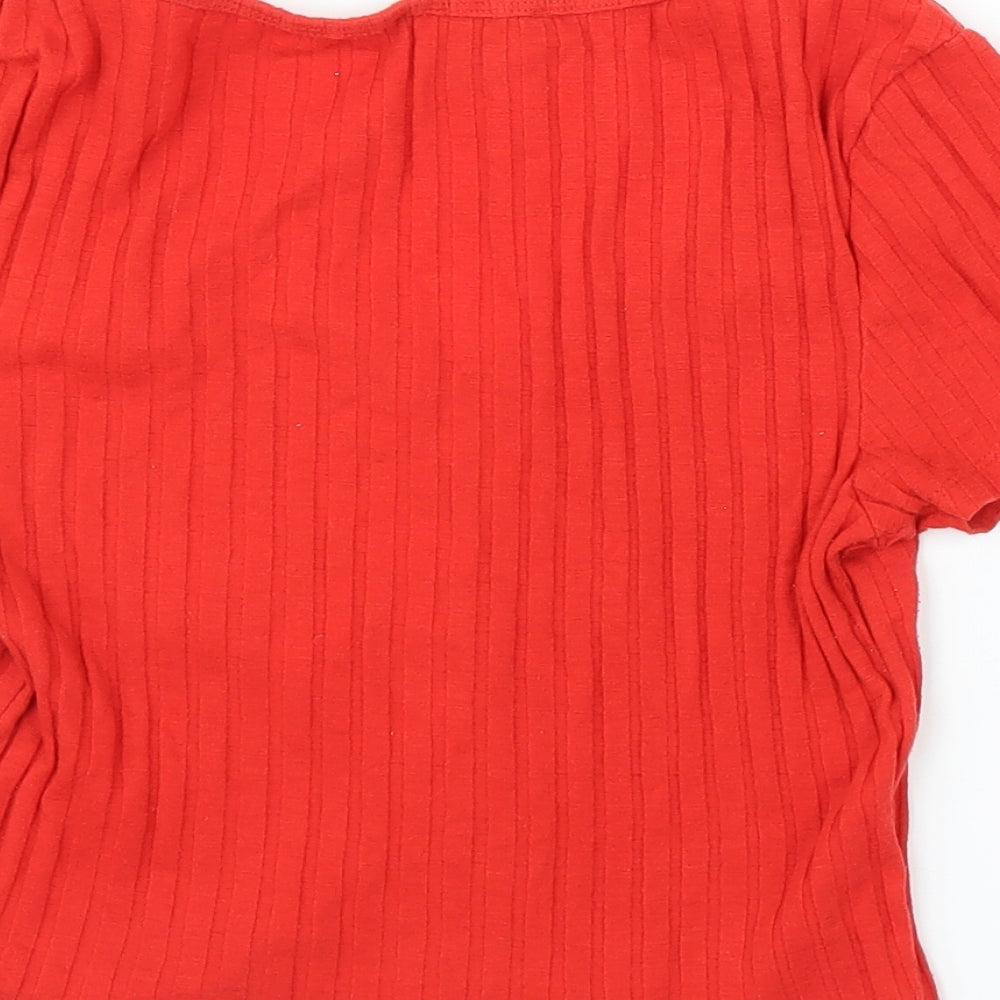 Primark Womens Red   Cropped T-Shirt Size S