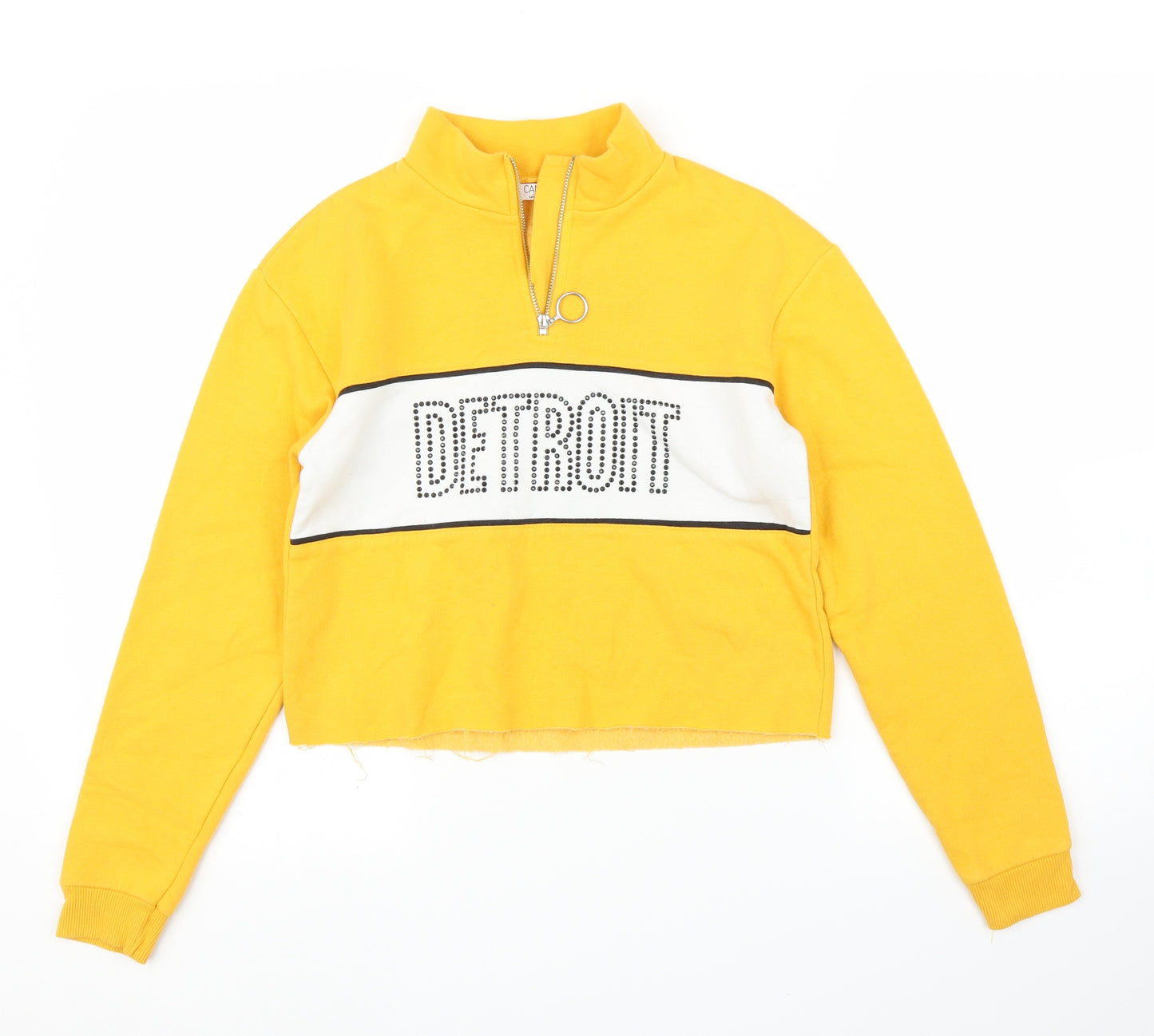 Candy Couture Girls Yellow   Pullover Jumper Size 12 Years  - Cropped