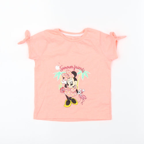 Primark Girls Pink   Basic T-Shirt Size 18-24 Months  - Disney
