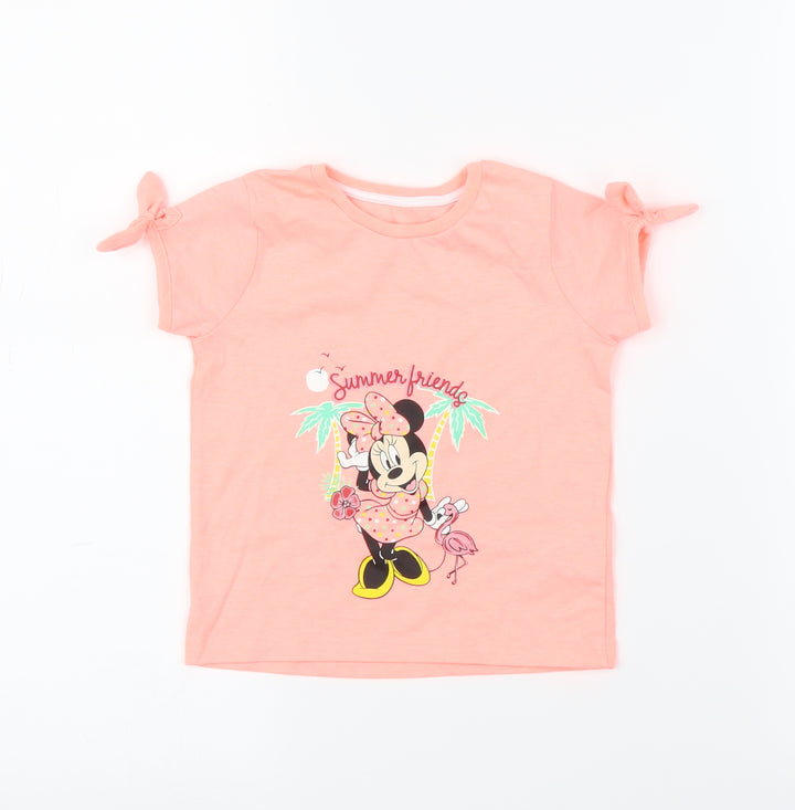 Primark Girls Pink   Basic T-Shirt Size 18-24 Months  - Disney