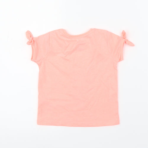 Primark Girls Pink   Basic T-Shirt Size 18-24 Months  - Disney