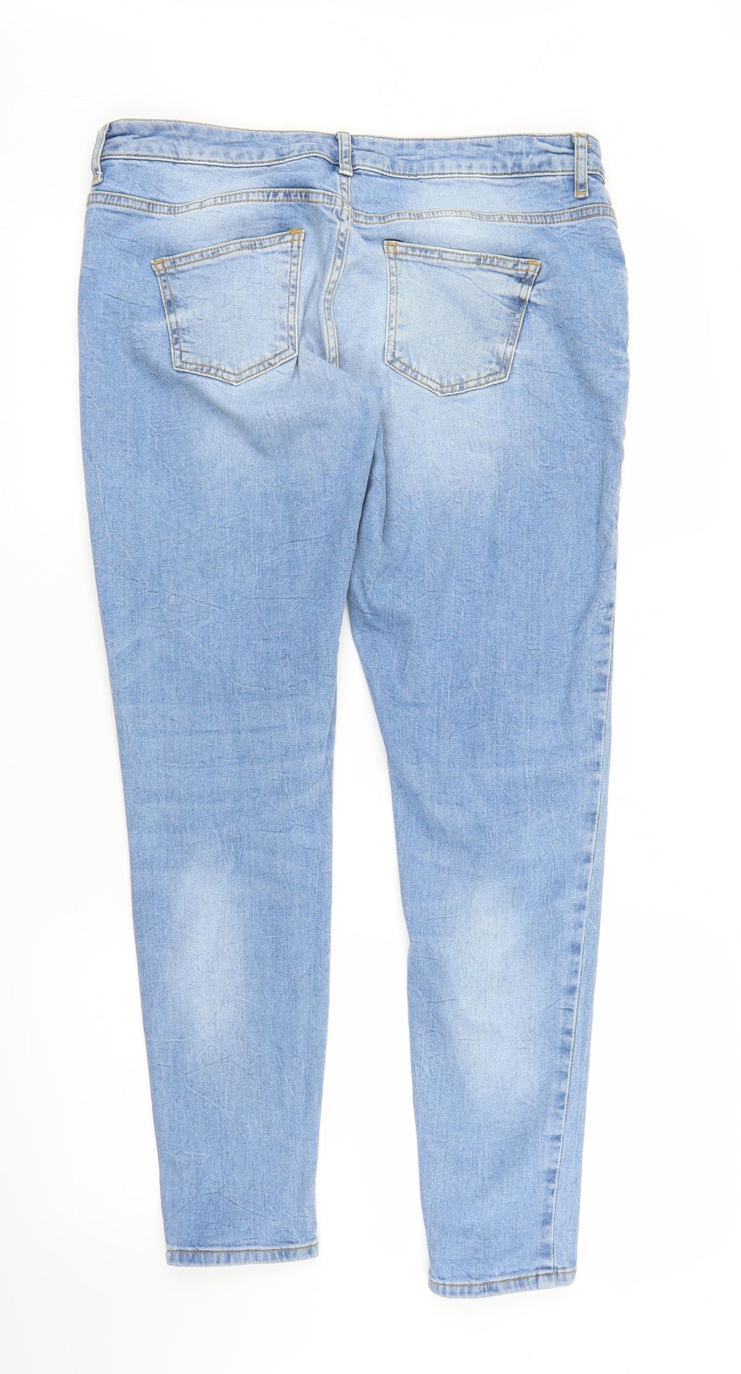 Primark Womens Blue  Denim Skinny Jeans Size 14 L27 in