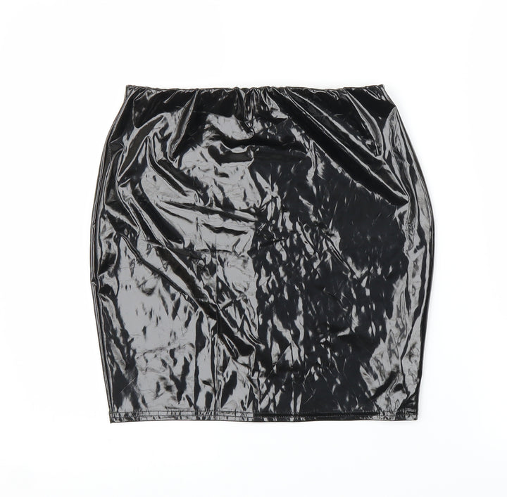 Boohoo Womens Black Tulip Skirt Size 10