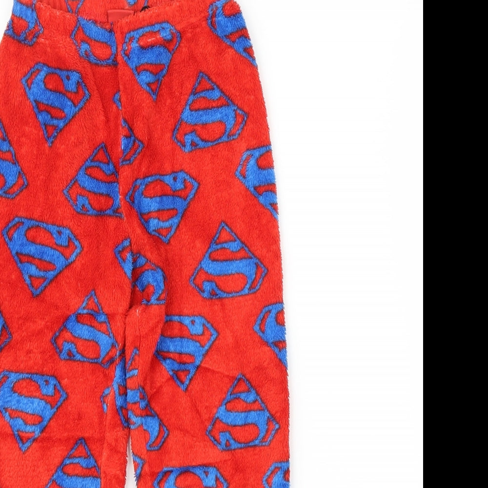 DC Comics Boys Red  Fleece  Pyjama Pants Size 4-5 Years  - Superman