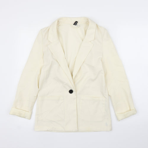 H&M Womens Ivory   Cardigan Jumper Size 8