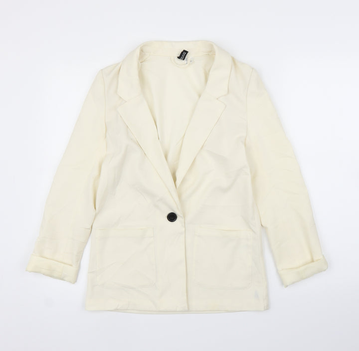 H&M Womens Ivory   Cardigan Jumper Size 8