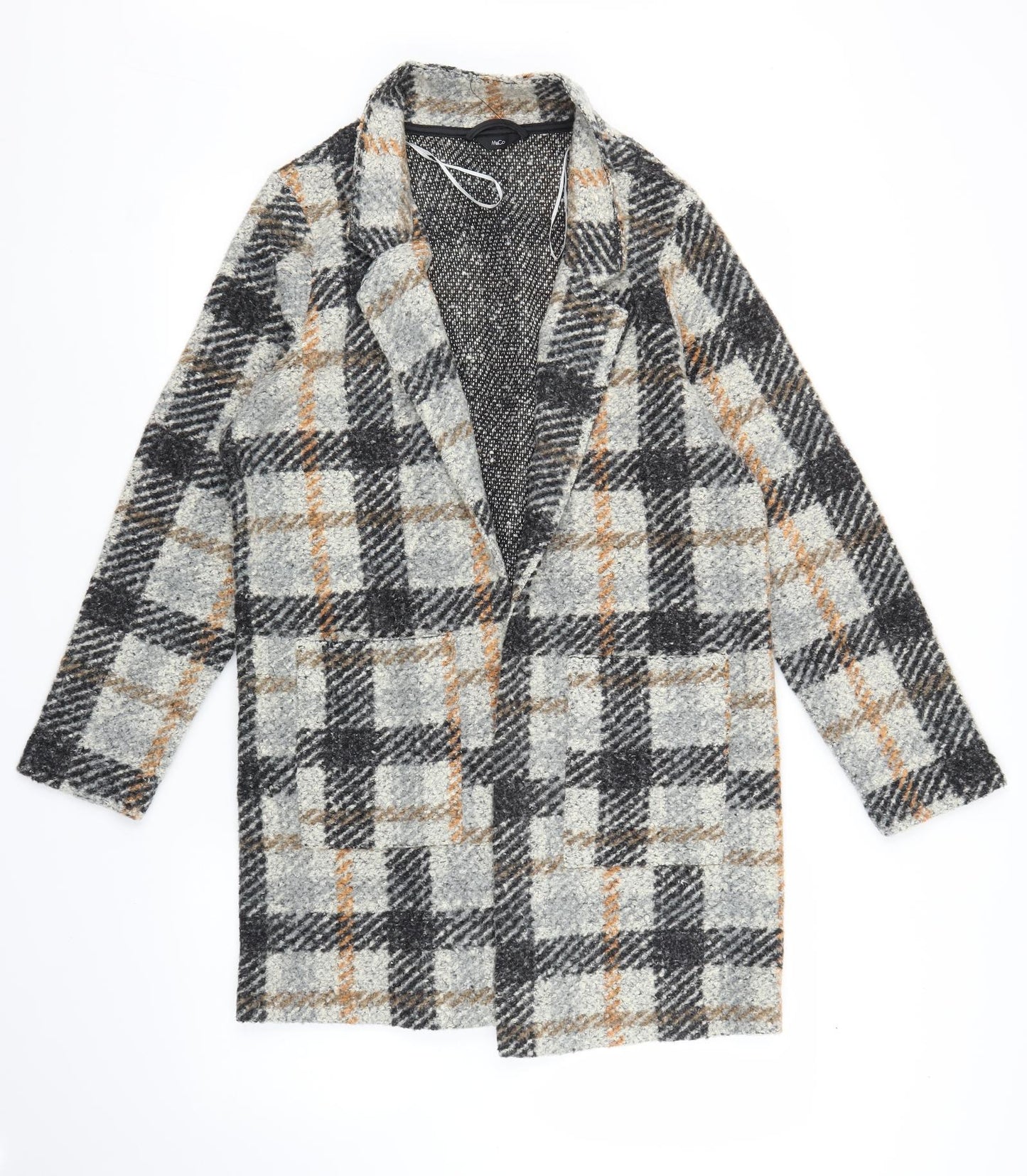 M&Co Womens Brown Plaid  Cardigan Jumper Size 14