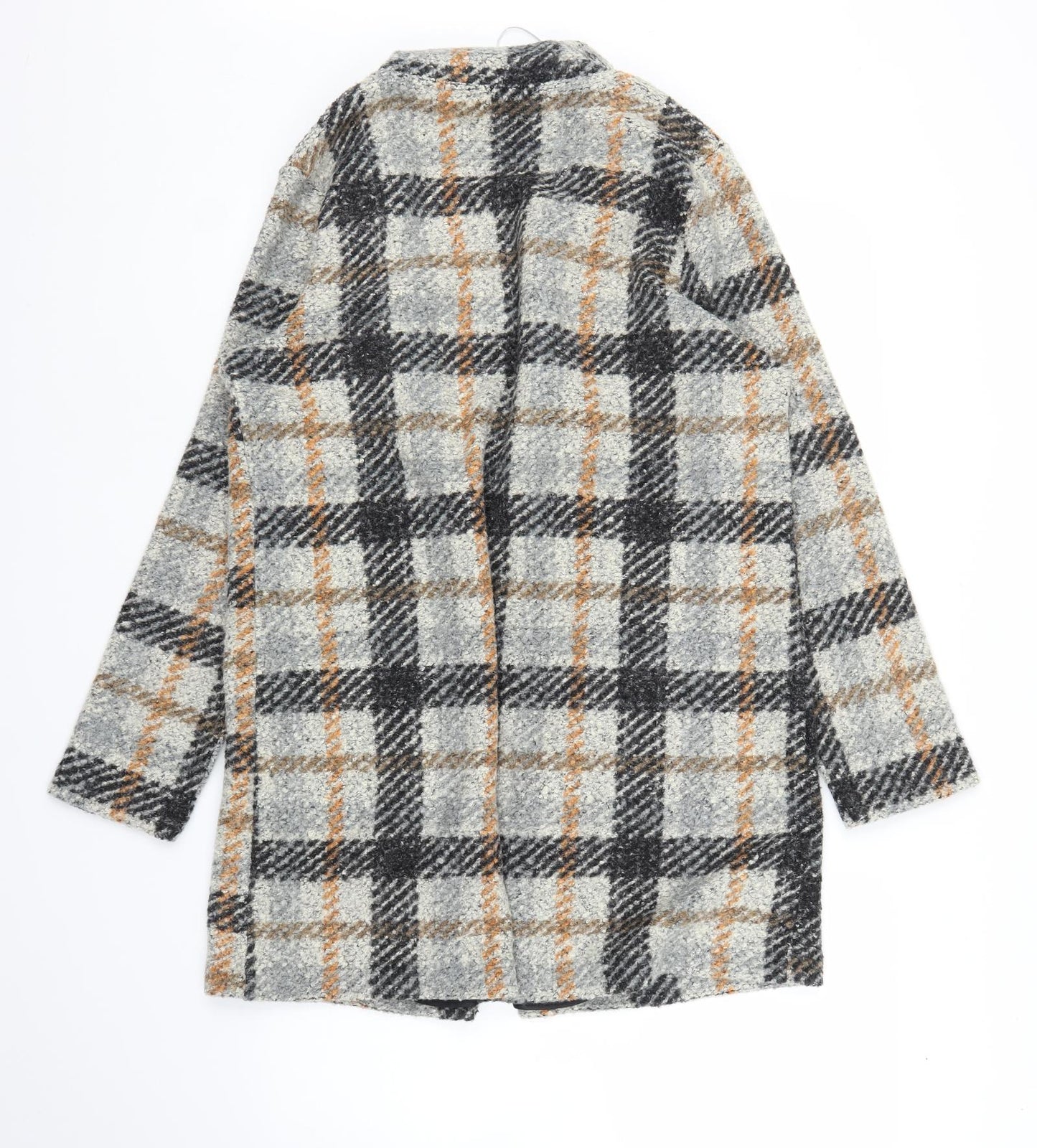 M&Co Womens Brown Plaid  Cardigan Jumper Size 14