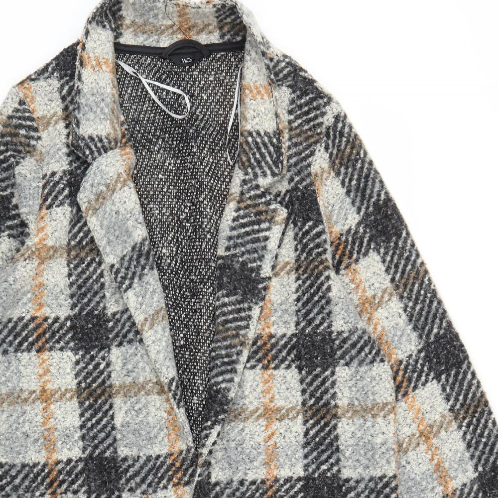 M&Co Womens Brown Plaid  Cardigan Jumper Size 14
