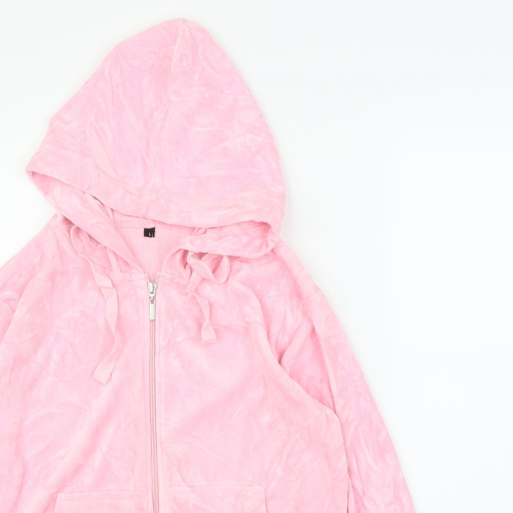 Preworn Womens Pink   Full Zip Hoodie Size L