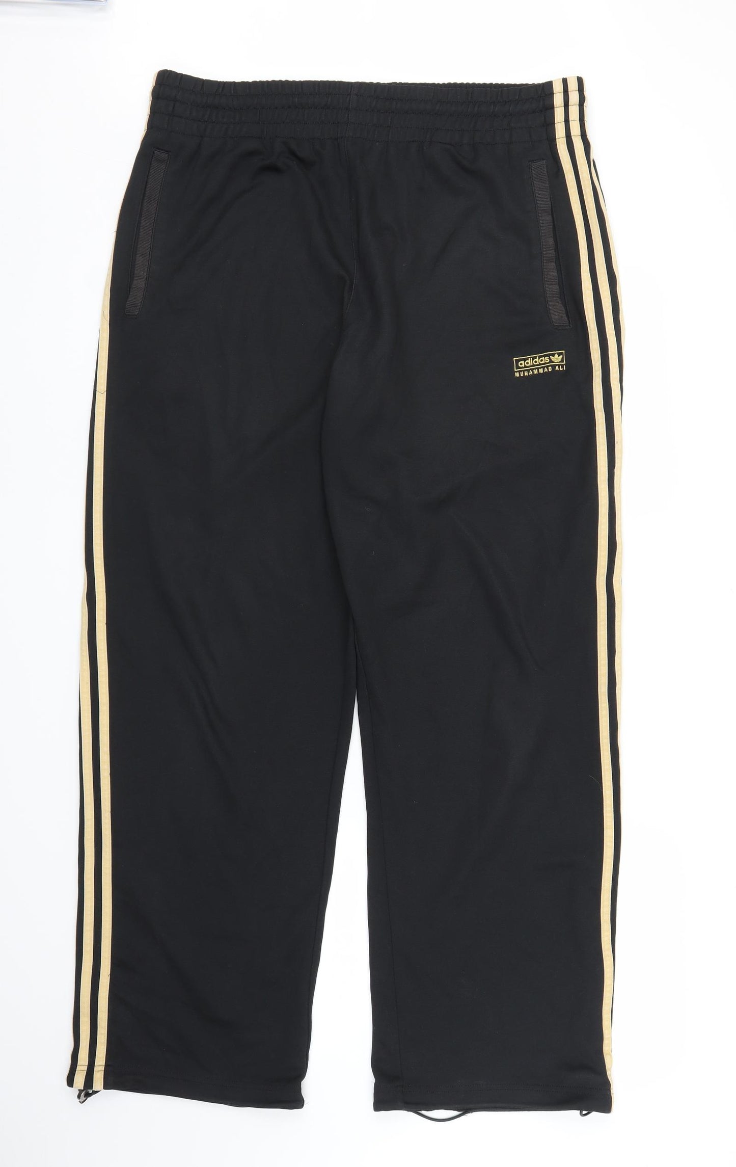 adidas Mens Black   Track Pants Trousers Size L L29 in - Muhammad Ali