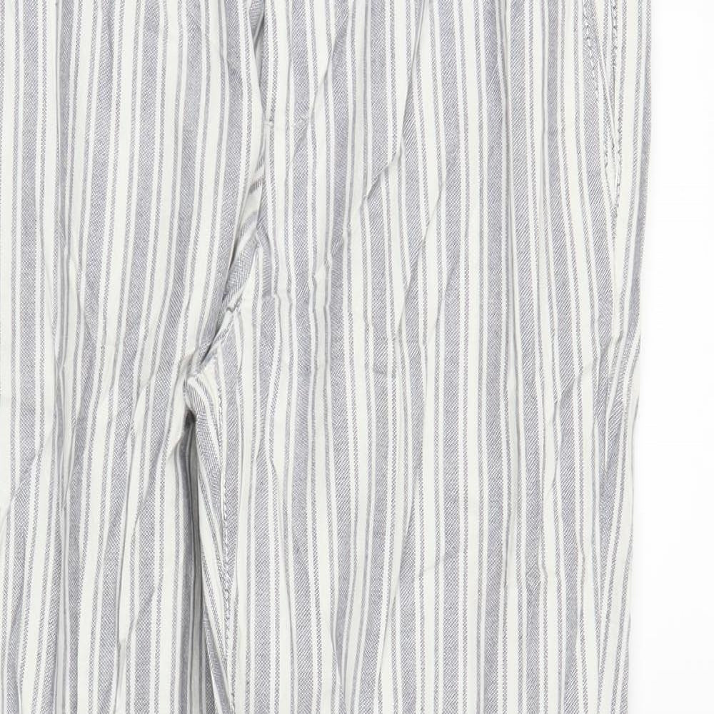 Zara Womens Grey Striped  Trousers  Size 8 L25 in