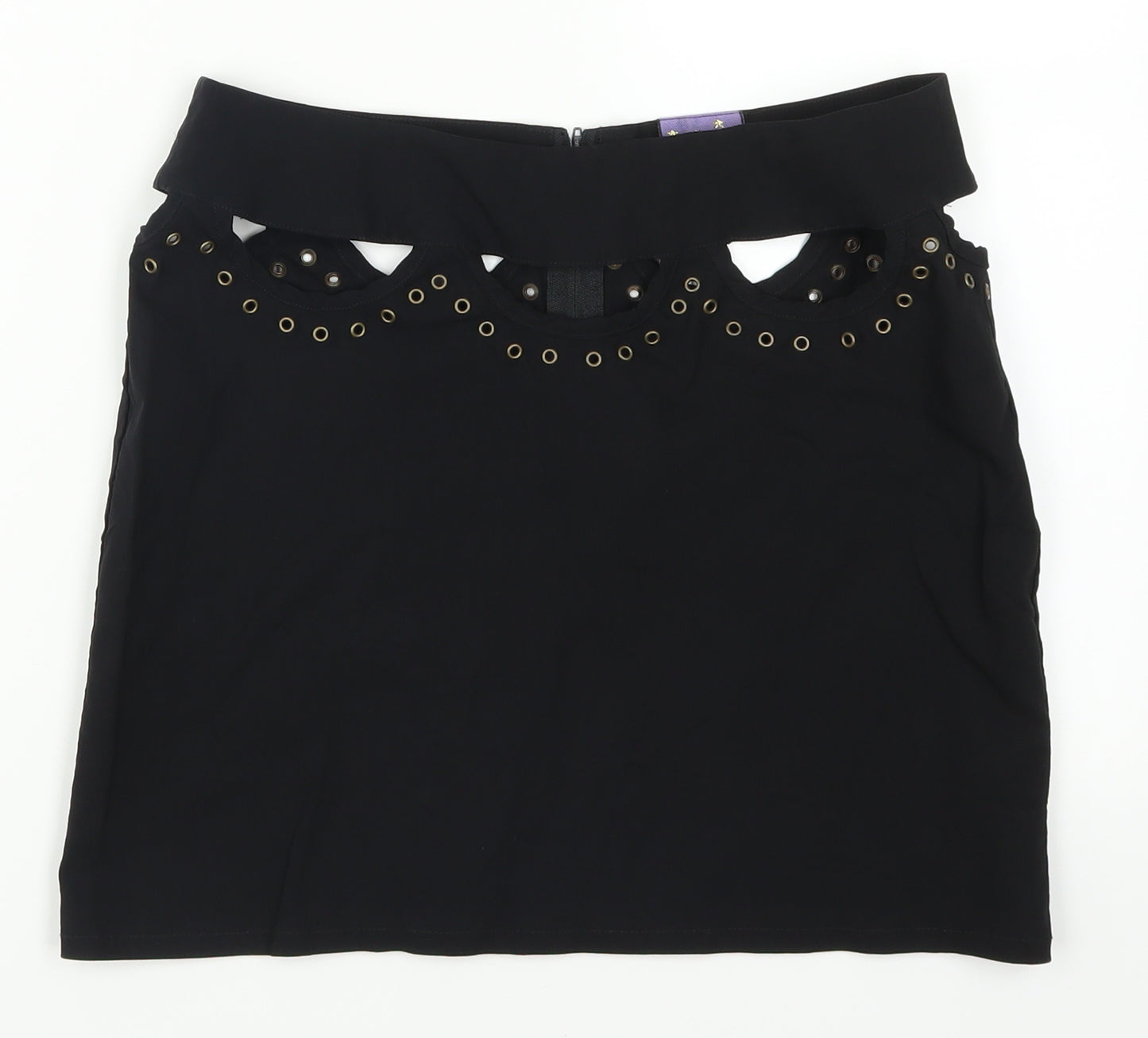 Pilot Womens Black   Mini Skirt Size 12  - Cut Out