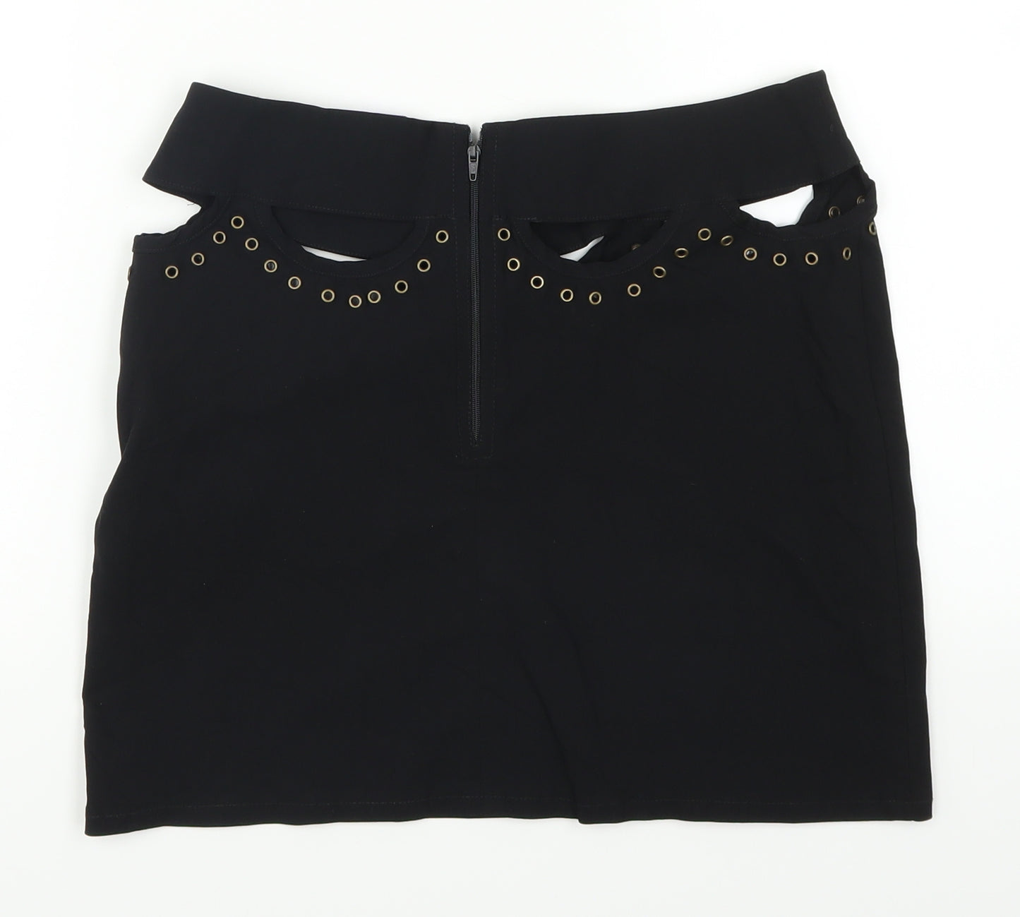 Pilot Womens Black   Mini Skirt Size 12  - Cut Out