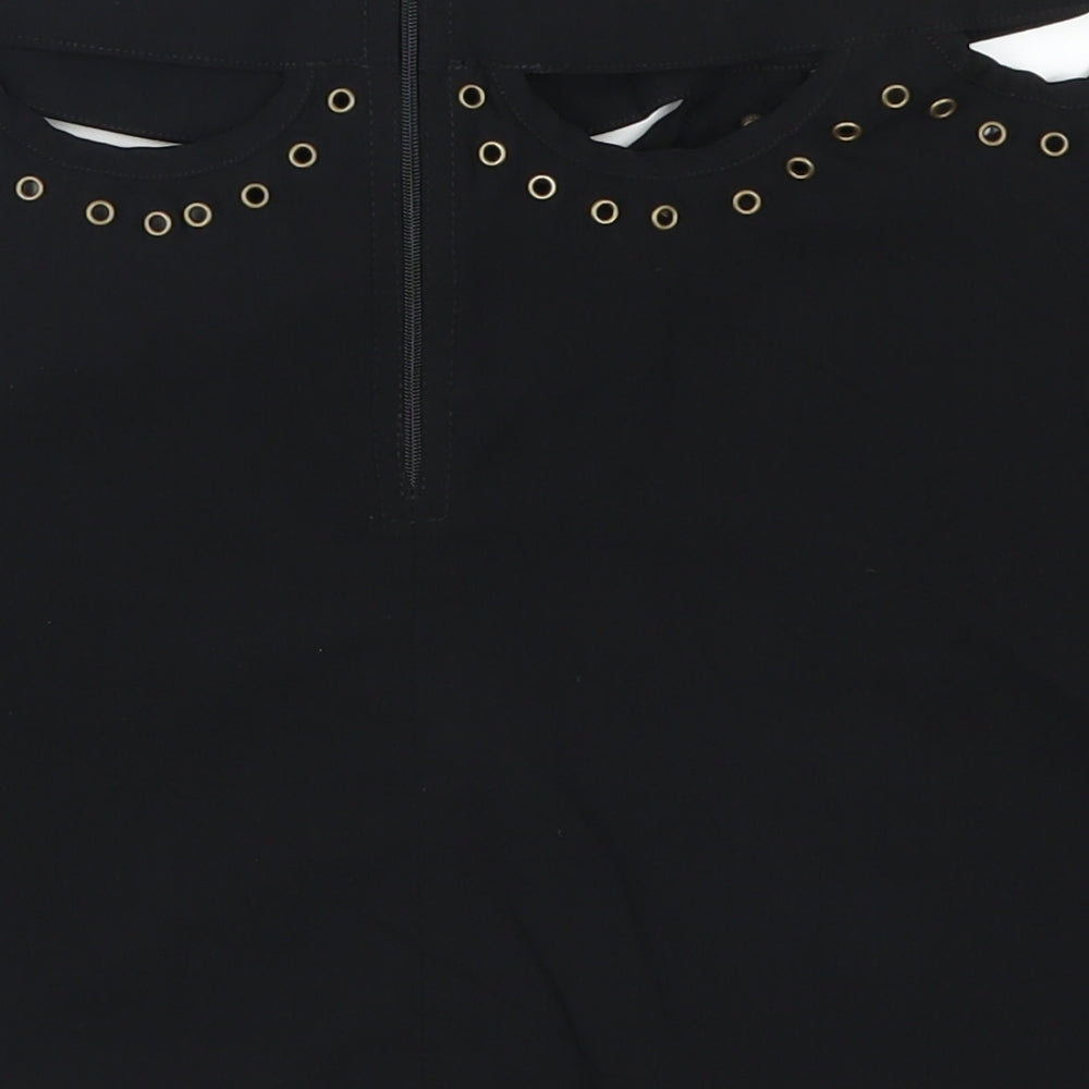 Pilot Womens Black   Mini Skirt Size 12  - Cut Out