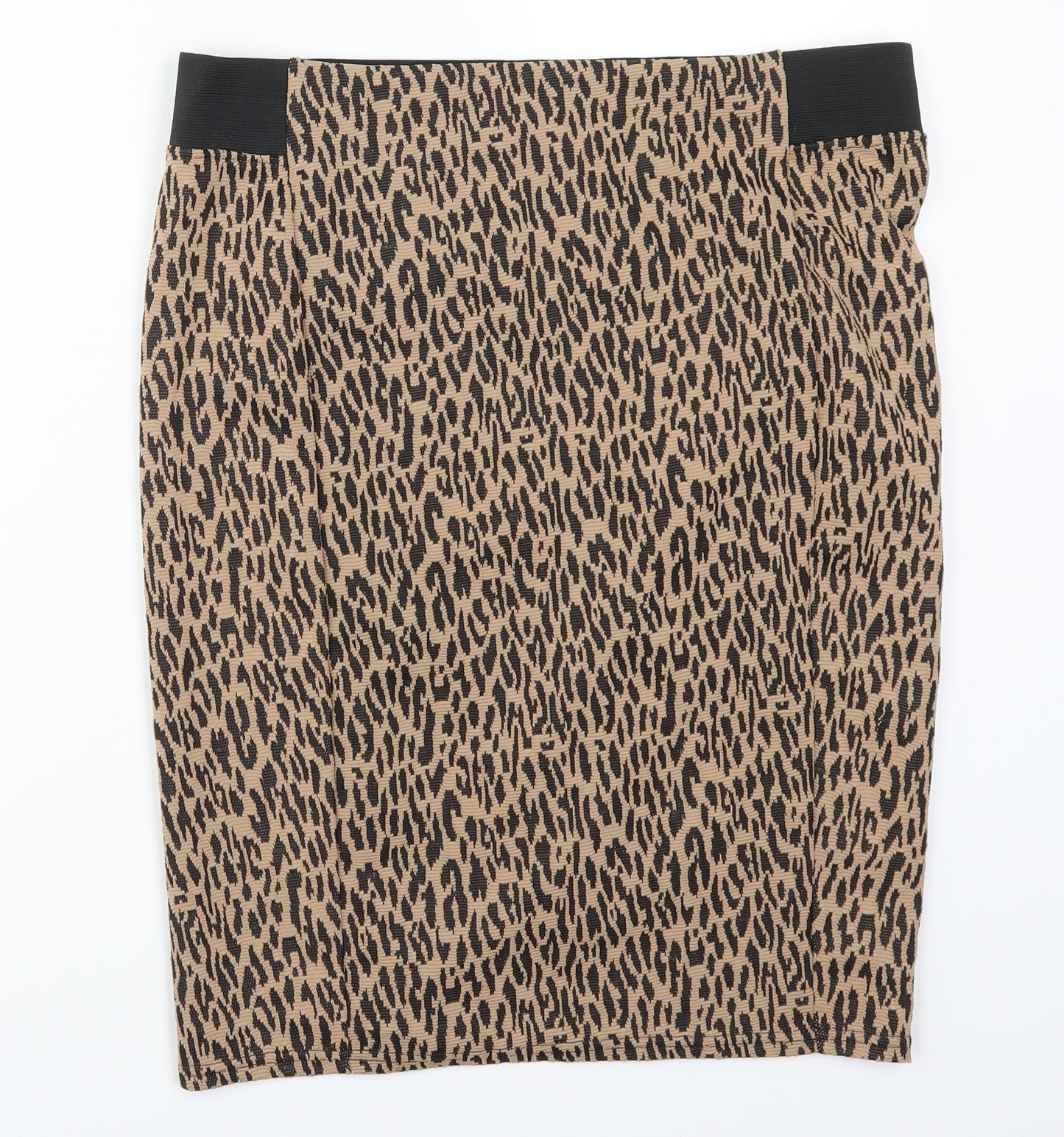 Dorothy Perkins Womens Brown Animal Print  Straight & Pencil Skirt Size 12