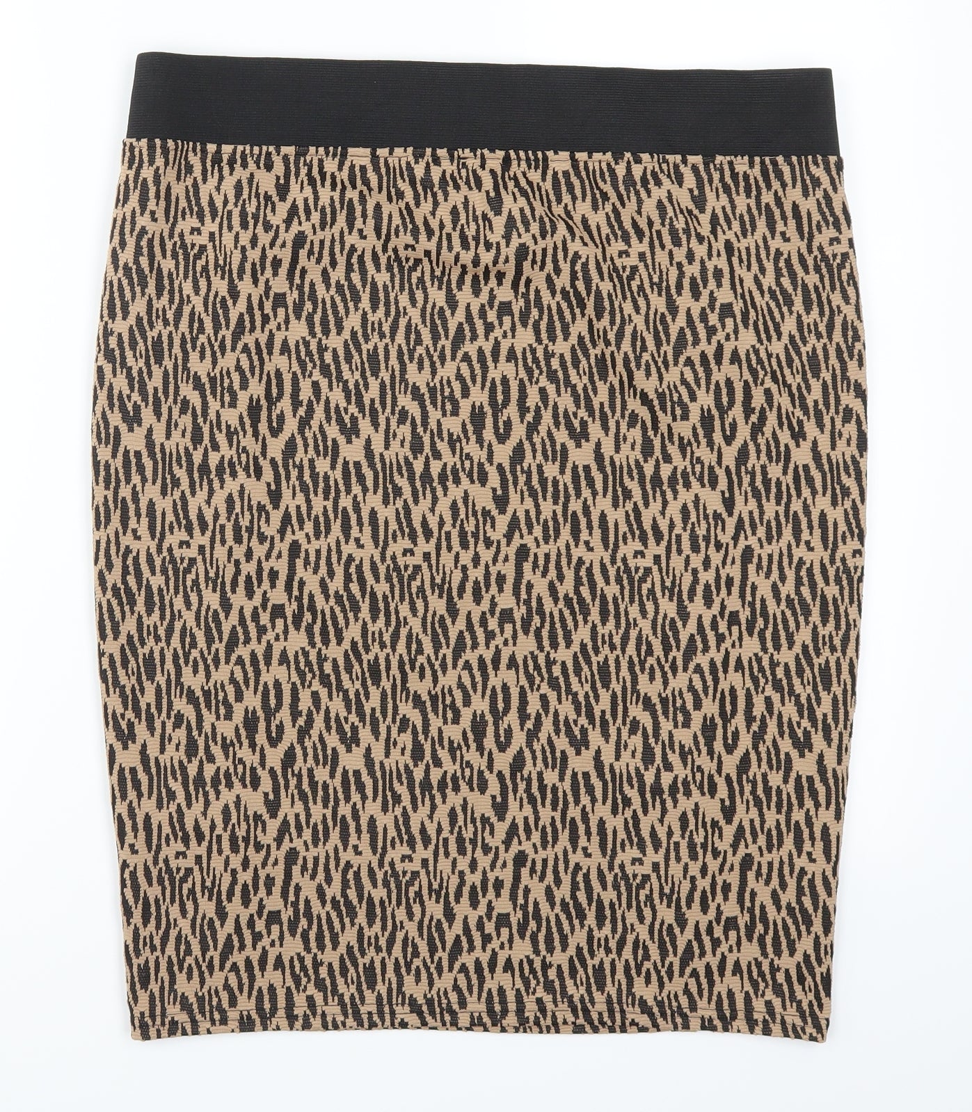 Dorothy Perkins Womens Brown Animal Print  Straight & Pencil Skirt Size 12
