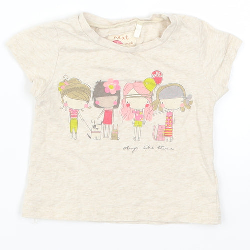 NEXT Girls Beige   Basic T-Shirt Size 3-6 Months  - Days Like These Girl Friends