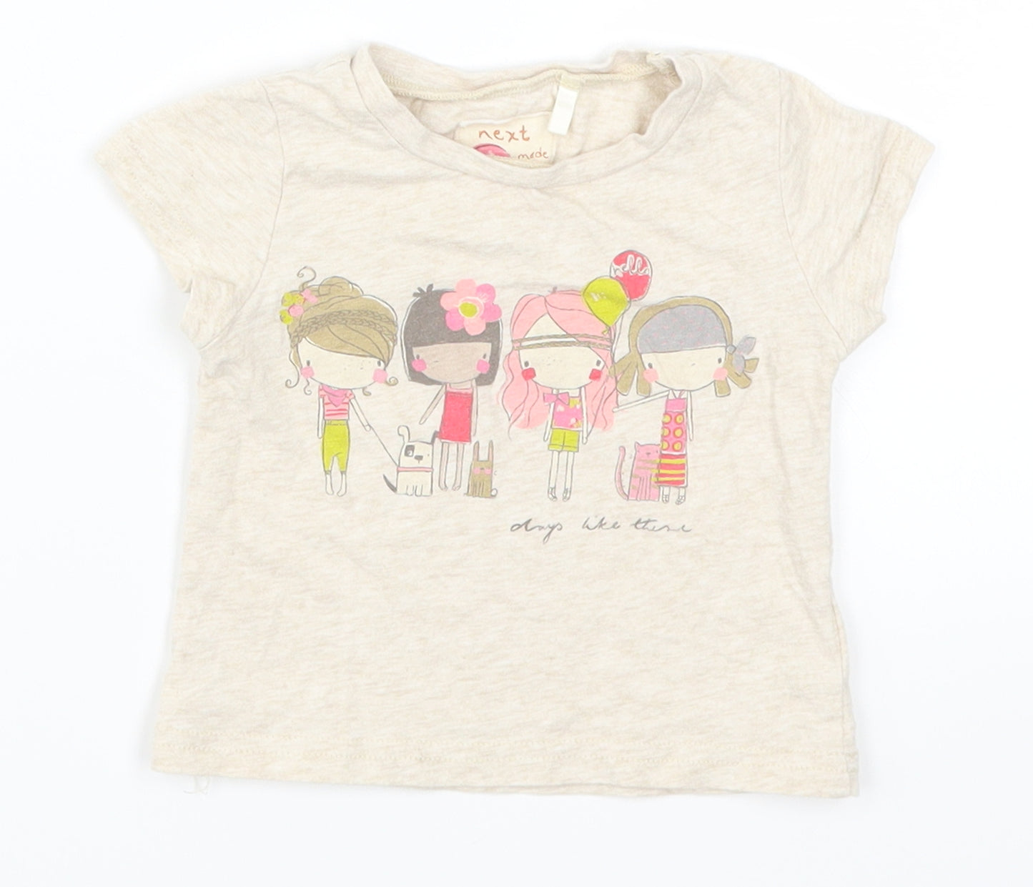 NEXT Girls Beige   Basic T-Shirt Size 3-6 Months  - Days Like These Girl Friends