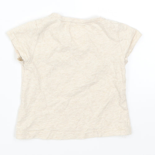 NEXT Girls Beige   Basic T-Shirt Size 3-6 Months  - Days Like These Girl Friends