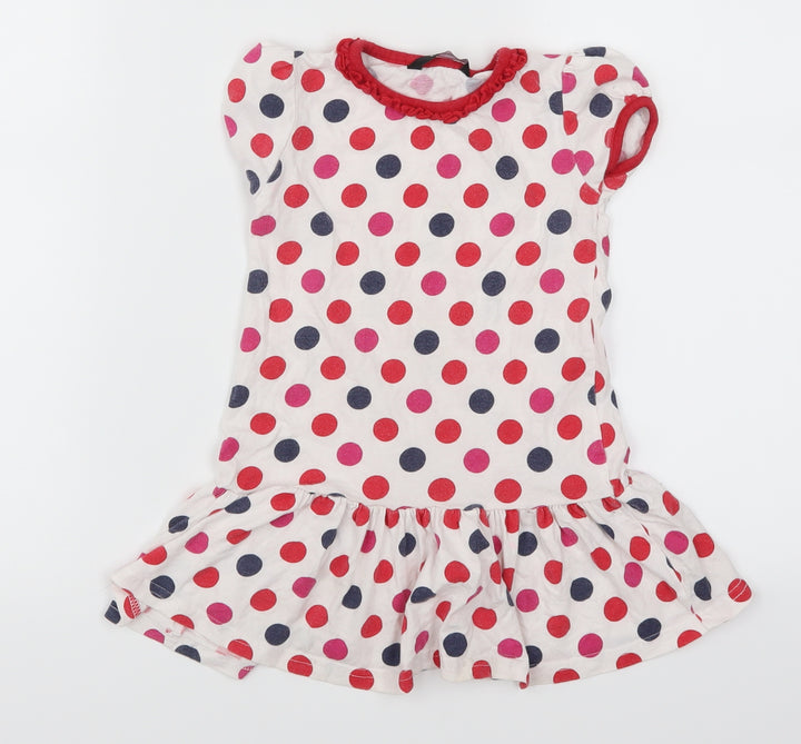George Girls Red Polka Dot  Skater Dress  Size 18-24 Months  - Blue