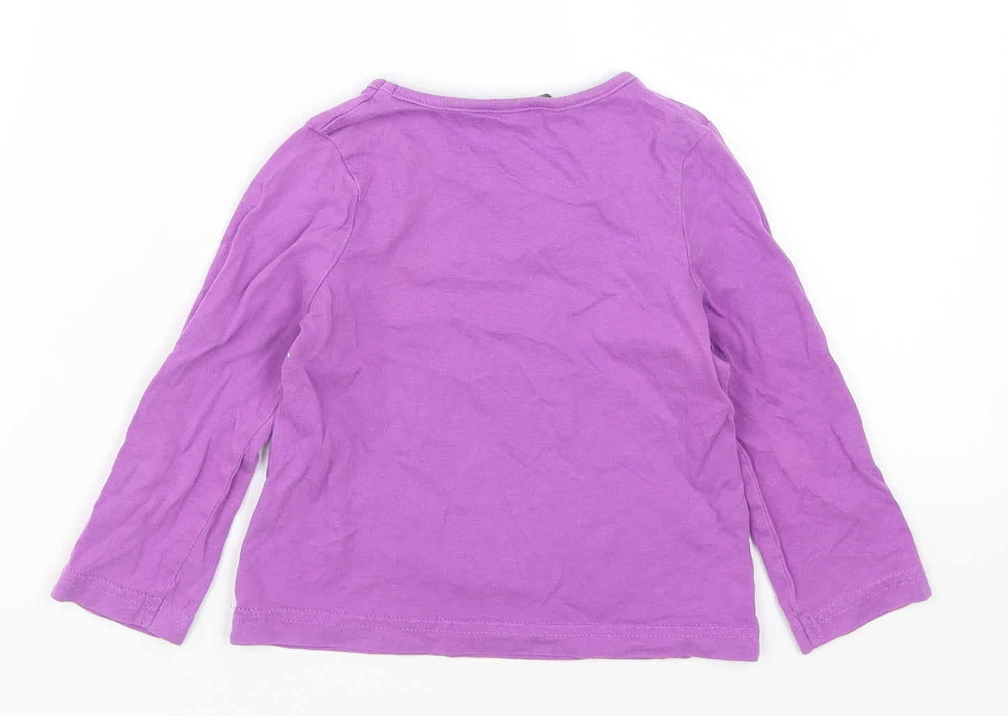 George Girls Purple   Basic T-Shirt Size 18-24 Months  - Bunny Rabbits