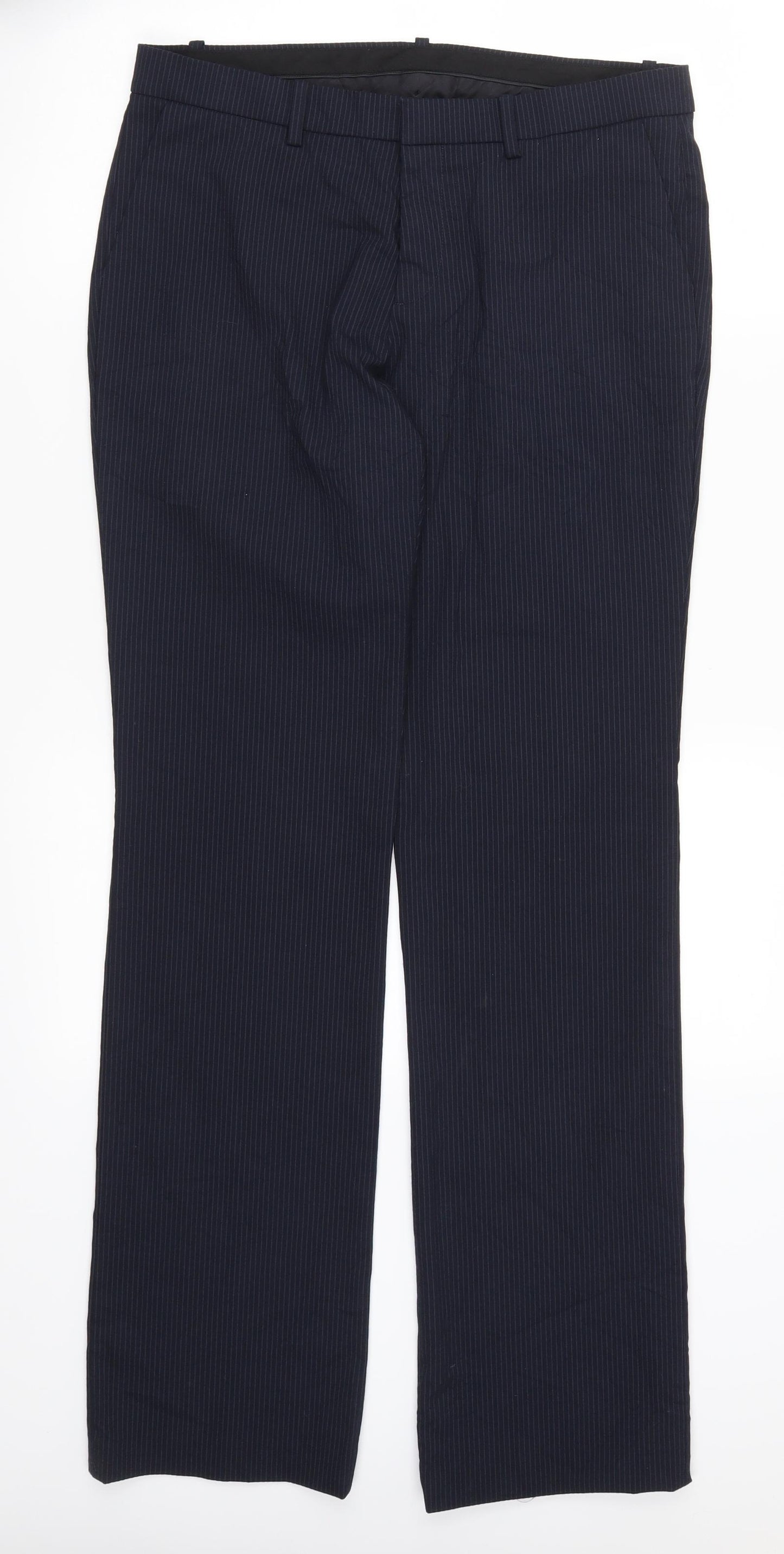 Uniqlo Mens Blue Striped  Trousers  Size 32 L31 in