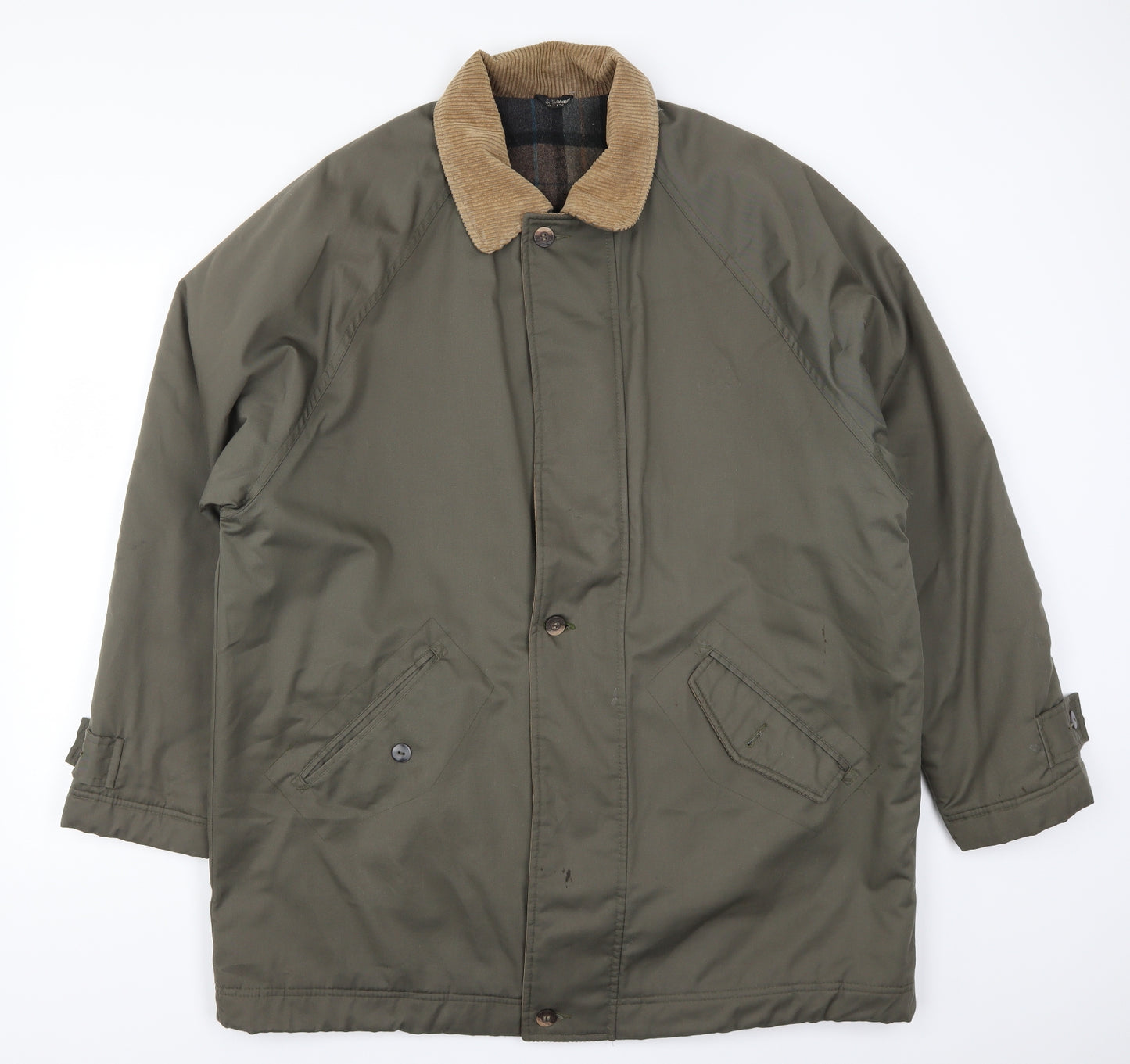 Marks and Spencer Mens Green   Overcoat Coat Size XL