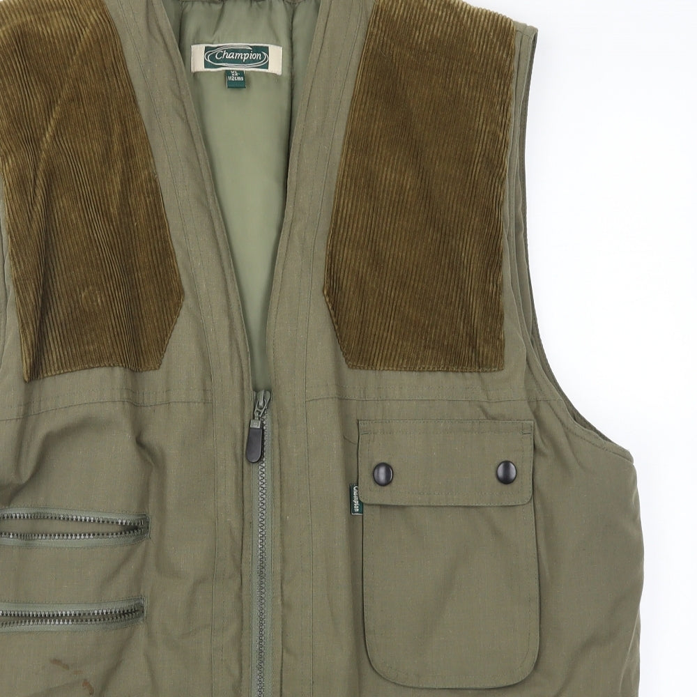 Champion Mens Green   Gilet Coat Size XL