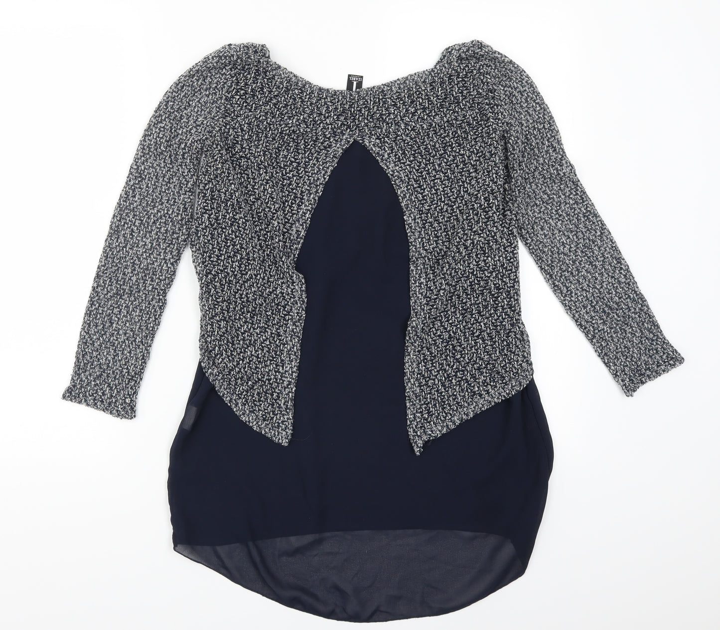 Izabel Womens Blue   Pullover Jumper Size 10  - Jumper and Shirt in One