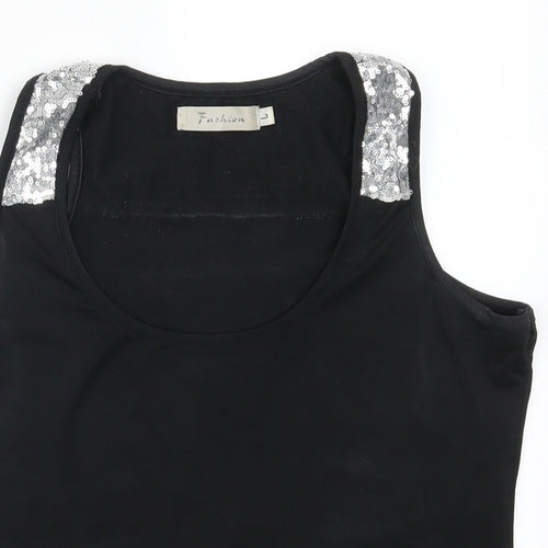 Fasion Womens Black   Cropped Tank Size L