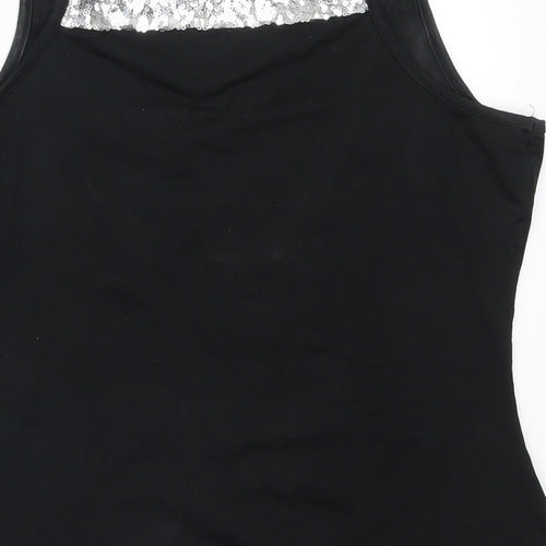 Fasion Womens Black   Cropped Tank Size L
