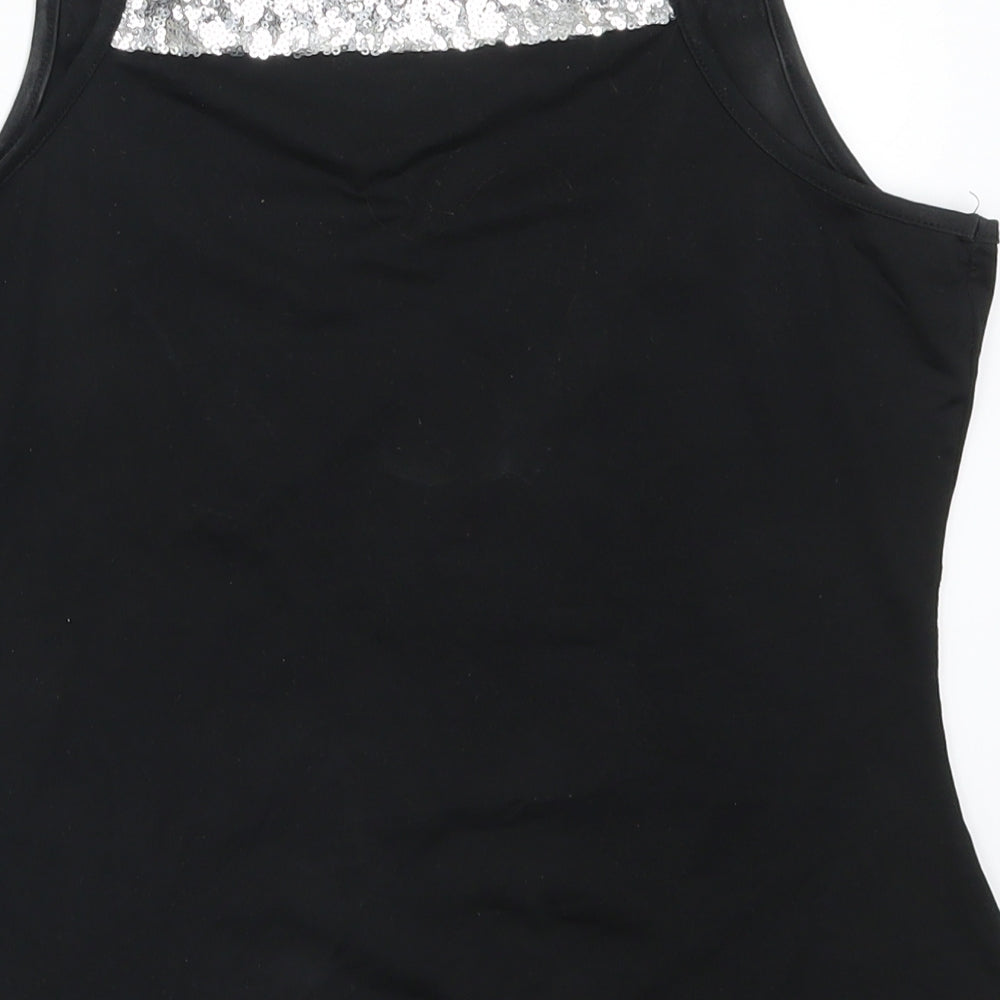 Fasion Womens Black   Cropped Tank Size L