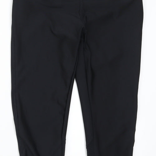 Preworn Womens Black   Cropped Leggings Size 10 L18 in