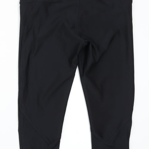 Preworn Womens Black   Cropped Leggings Size 10 L18 in