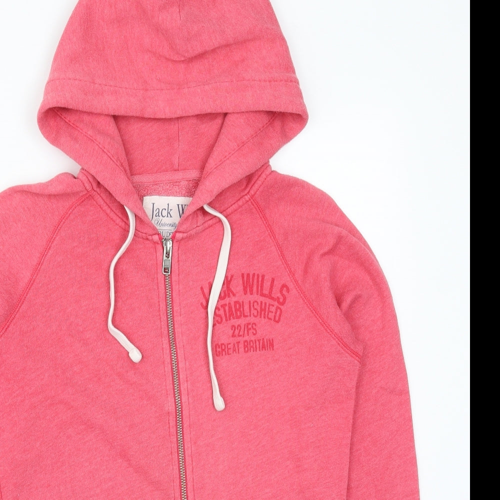 Jack Wills Womens Pink   Pullover Hoodie Size 6