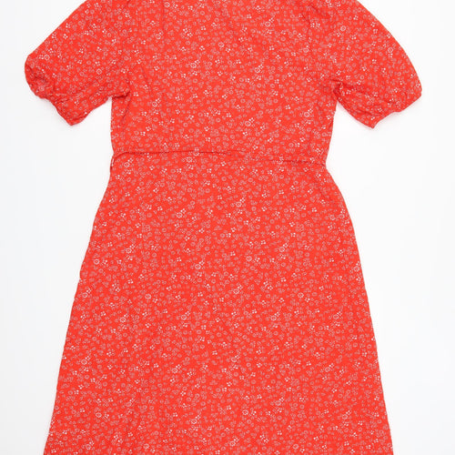 Papaya Womens Red Floral  A-Line  Size 16
