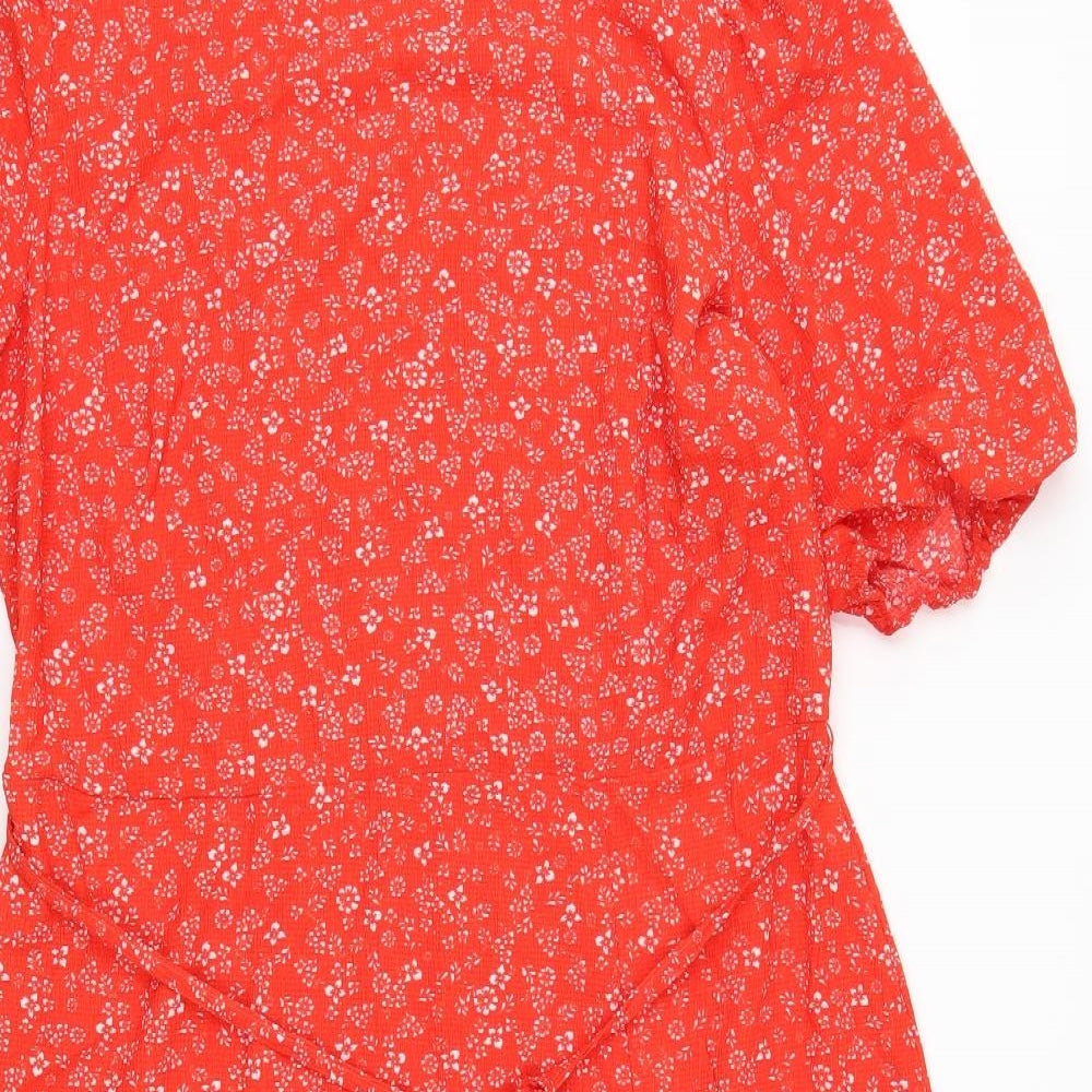 Papaya Womens Red Floral  A-Line  Size 16
