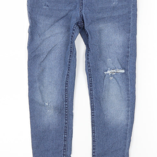 Denim Co Girls Blue  Denim Jegging Jeans Size 9-10 Years - Distressed Look