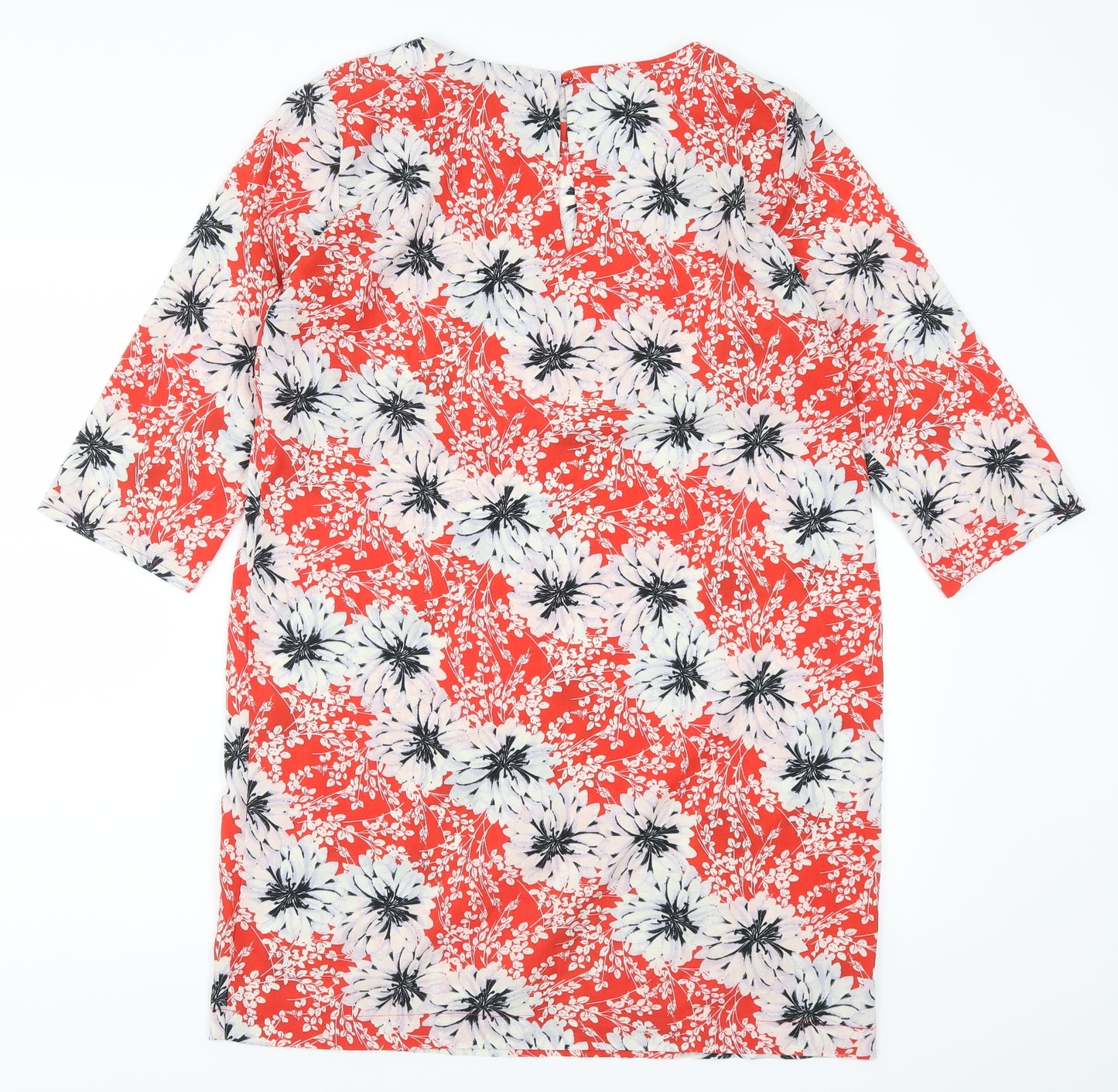 Dorothy Perkins Womens Red Floral  Basic T-Shirt Size 14