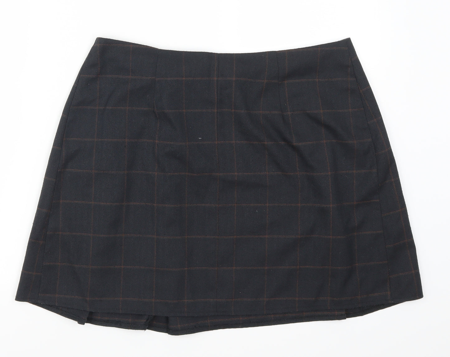George Womens Grey Check  Skater Skirt Size 14