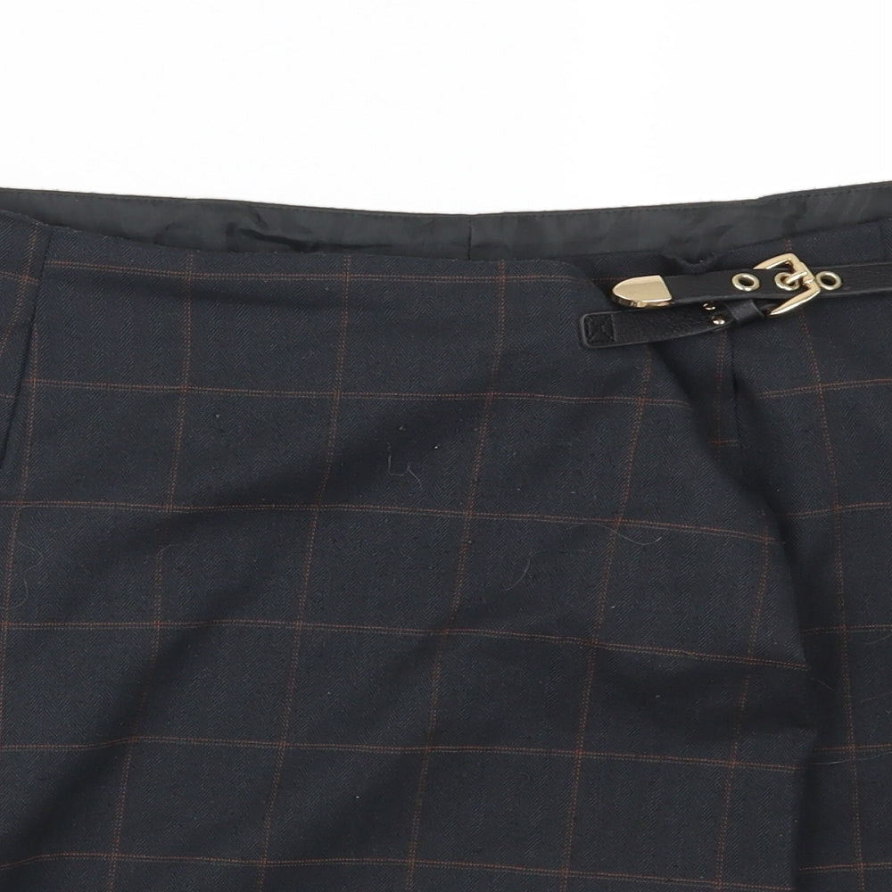 George Womens Grey Check  Skater Skirt Size 14