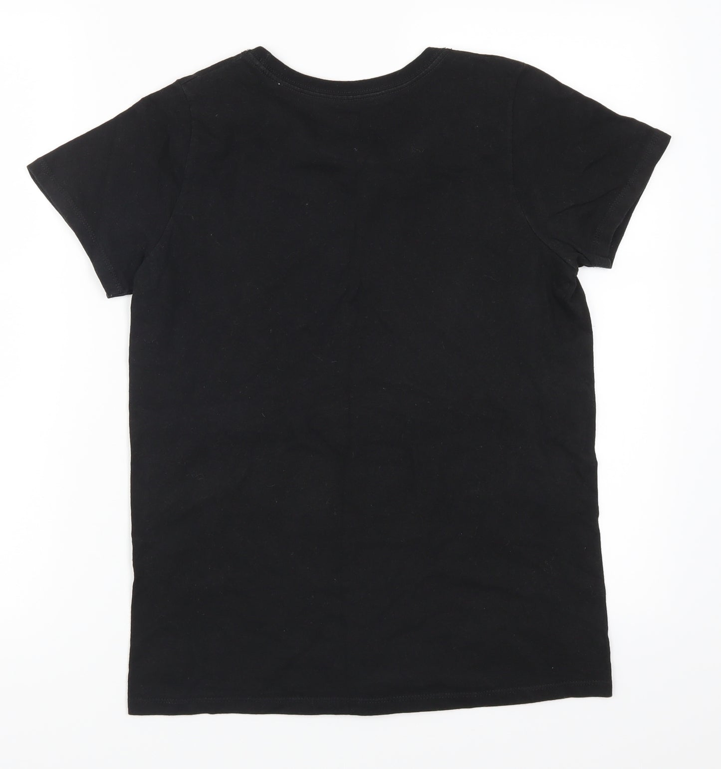Hanes Womens Black   Basic T-Shirt Size S  - Marshmallows Can Not Fly Therefore I am a Marshmallow