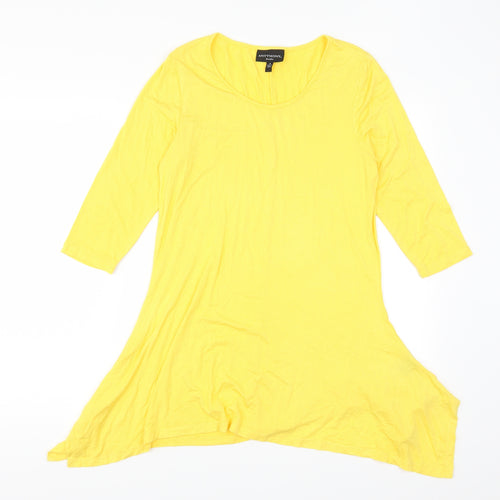 Anthony Studio Womens Yellow  Rayon T-Shirt Dress  Size S