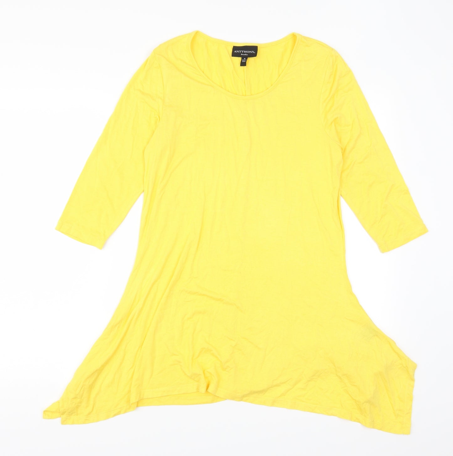 Anthony Studio Womens Yellow  Rayon T-Shirt Dress  Size S