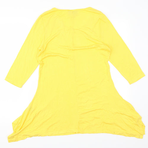Anthony Studio Womens Yellow  Rayon T-Shirt Dress  Size S